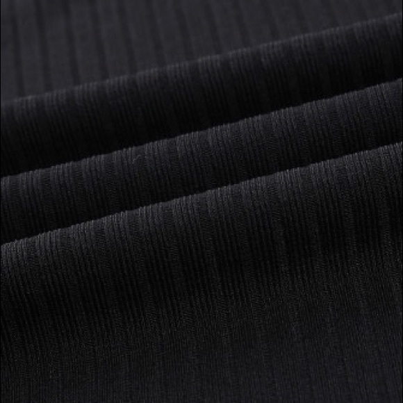 Black Knit Cropped Top & Wide Leg Pants - Picture 11 of 14